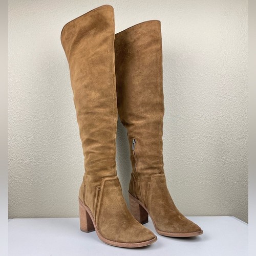 VINCE CAMUTO Stivali in pelle scamosciata VINCI CAMUTO Donna 9 5 Melaya Over The Knee Tacco Marroni Marroni Leat