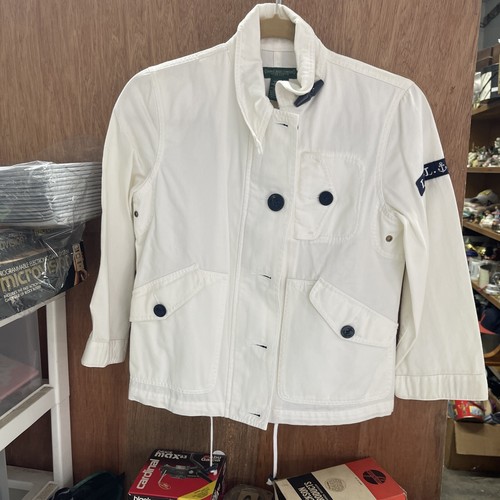 LAUREN RALPH LAUREN Lauren Jeans Co. Ralph Lauren Button Up Cadet Jacket Cream Women's P P