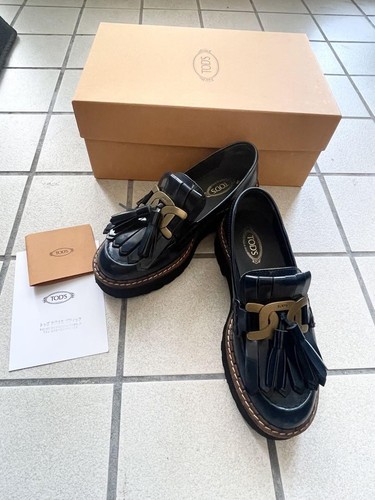 TOD’S Tod's Women 7.0US Kate Loafers Tassel 36 Thick Sole Limited Edition Rare Model L