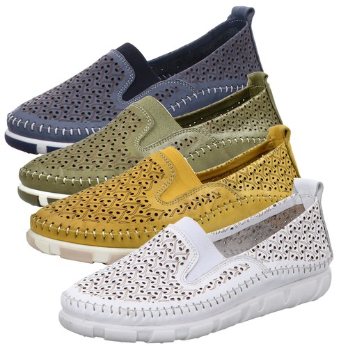 SENSO Gemini Scarpe Da Donna Slipper In Pelle Con Motivo A Fori 395745 01