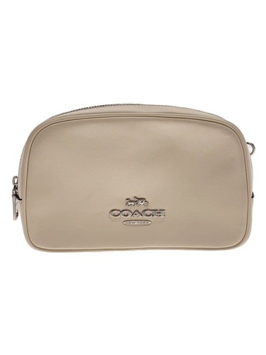 Borsa Coach in vita con graffio sul fondo CR136 pelle bianca usata