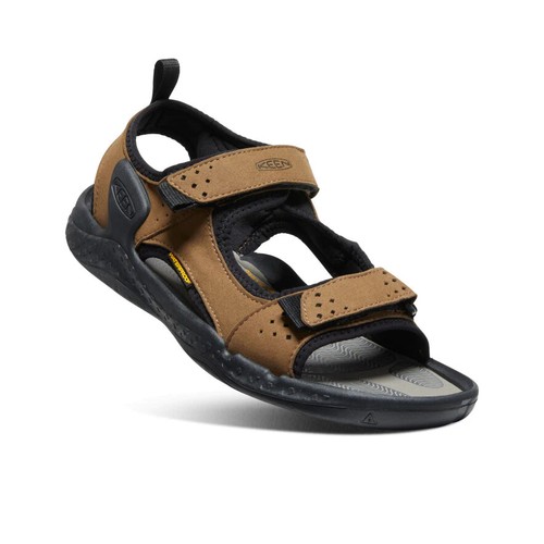 Keen Sandali Drift Creek da uomo con due cinturini bisonte neri (1026225)