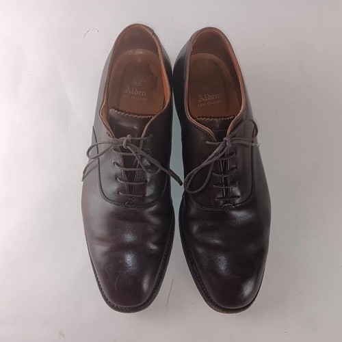 LI NING Alden 936 Men's Size US 9 B D Brown Plain Toe Oxford Dress Shoes