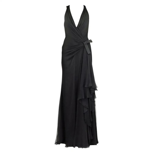 Vintage 2009 Versace Black Silk Gown NWT
