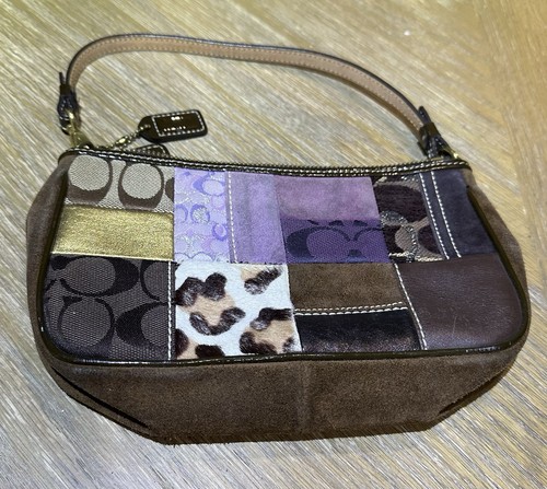 COACH Vintage Y2K Legacy Holiday Patchwork Demi Purse Wristlet Bag G05S 7071