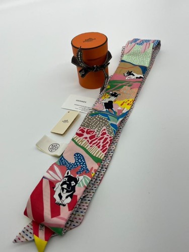 HERMÈS Hermes Twilly 8871794 En Liberte Silk Ribbon Hair Accessory U