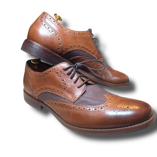 Rockport 10.5 Wingtip Trutech Leather Canvas Insert H80044 Men shoes