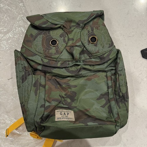 BOYY Baby Gap Green Owl Backpack Camo Pattern Girl Boy Unisex Kids School Travel