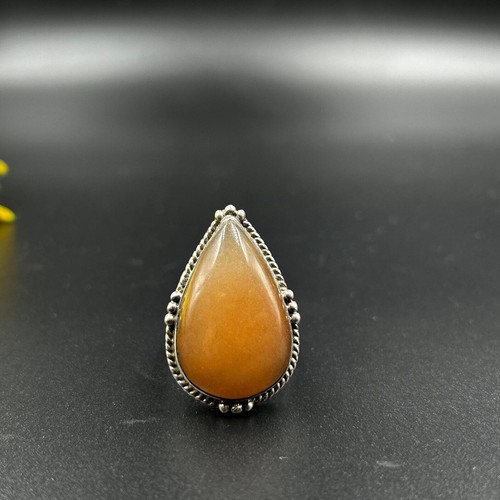 Natural Yellow Calcite Ring Calcite Gemstone Ring  Designer Ring Healing Ring