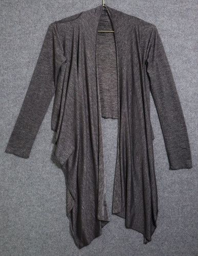 Patagonia Glorya Wrap Women Small GRAY Soft Lightweight LS Open Front Cardi NWOT