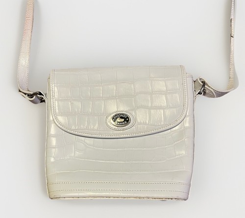 Rare White Vintage Dooney & Bourke Bayou Collection large flap shoulder purse