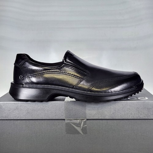 Size 7 7.5 (EU 41)   ECCO Fusion 2   Slip On Loafer   Black Leather