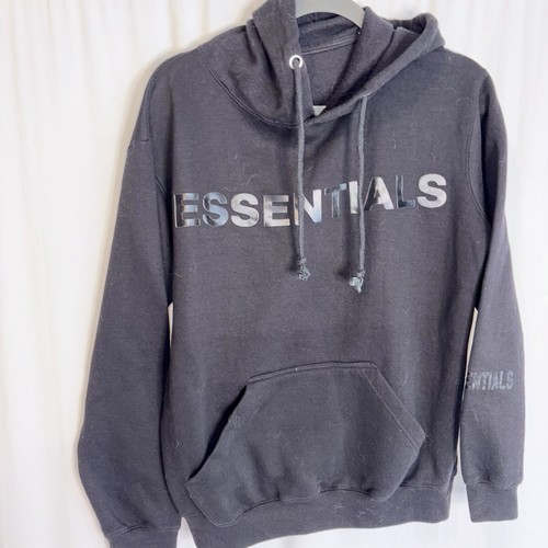 Fear of God Essentials Hoodie Stretch Limo Black   No Size Tag   22” Pit 2 Pit