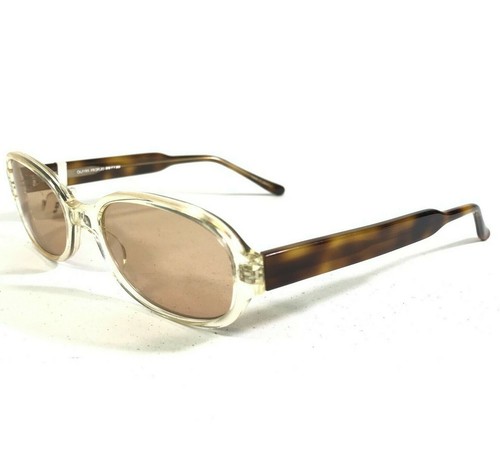 Oliver Peoples Sunglasses DAME BCR Clear Tortoise Oval Frames with Brown Lenses