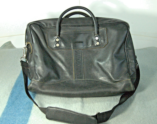 STATE BAGS Vintage USA Made Duluth Pack Black Leather Briefcase