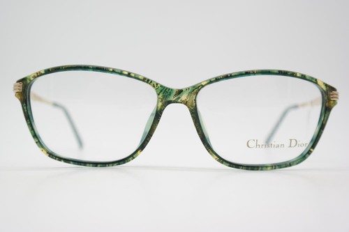 Vintage Eyeglasses Christian Dior 2642 60 Green G Oval Eyeglasses Frames Eyeglasses