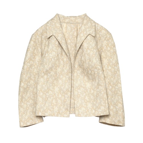 VALENTINO (West Germany) 70s Vintage  Linen Damask  T Lapel