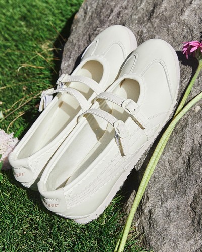Onitsuka Tiger MEXICO 66 TGRS 1182A660.752 IVORY CREAM Mary Janes Shoes With Box