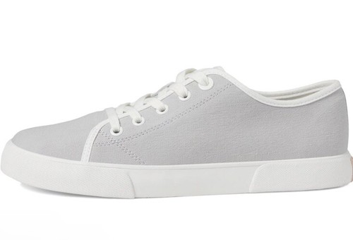 Vionic Oasis Vapor Gray Canvas Sneaker Womens 8 Comfort Shoe Lace Up New