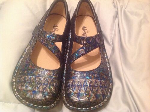 ALEGRIA JIL 321 JILL SHIMMER PLATFORM MARY JANES U.S. 6W EU 36