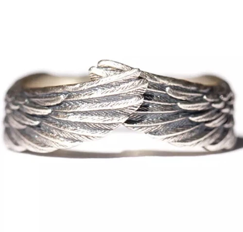 925 Sterling Silver Ring  Wings Ring  Chunky Ring  Thumb Ring  Adjustable Ring