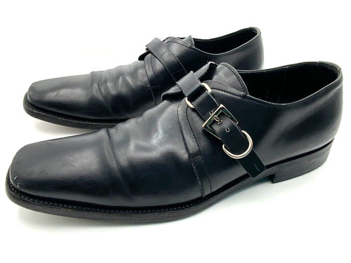 Prada Monk Strap Moc Toe Derby Pelle Uomo 6 5