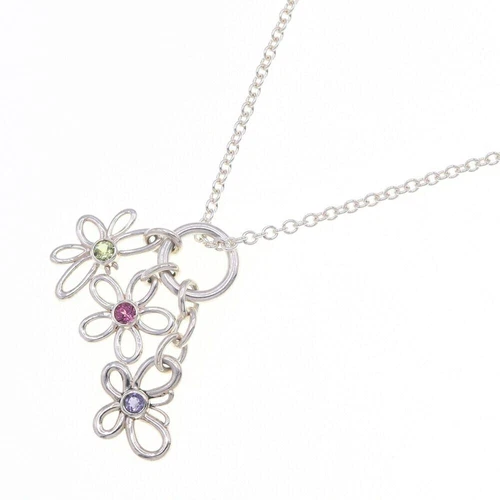Tiffany & Co. Collana insetti pietra triplo colore fiore ape farfalla 925 con b 7 6 g