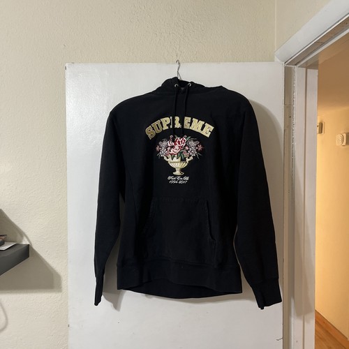 Supreme SS17 Mens F*** Em’ All Flower Bouquet Black Hoodie Sweatshirt M