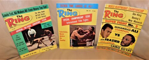 "THE RING" MAGAZINE   EDITIONS FROM MARCH  JUNE AND AUGUST 1975 BY THE RING INC.