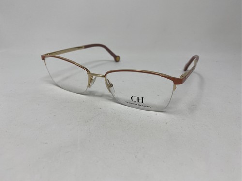 CAROLINA HERRERA VHE077K 0323 54/17/140 PEACH G FLEX HINGE EYEGLASSES GO07
