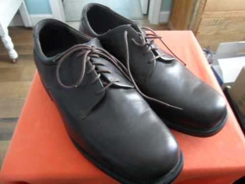 Rockport K71225 Men's Casual Leather Dress Shoes sz 14 XW in Dark Brown: Sq Toe