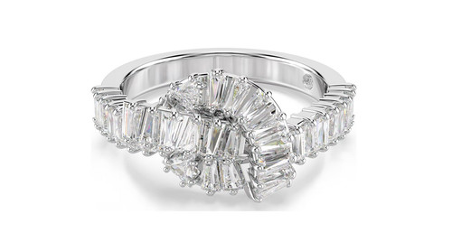 SWAROVSKI 5727116 Anello Matrix Nodo Bianco Taglia 60