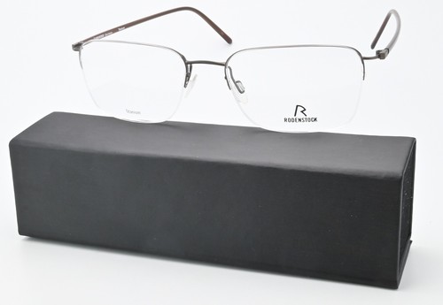 Rodenstock Glasses Frame R 7051 C 53 17 140 Titanium half Rim Light Angular Matt