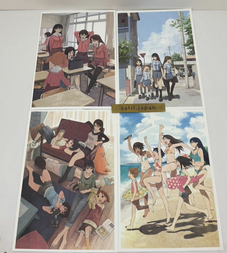 Kiyohiko Azuma: Azumanga Daioh Hoshuhen Fukusei Genga set of 4 JAPAN