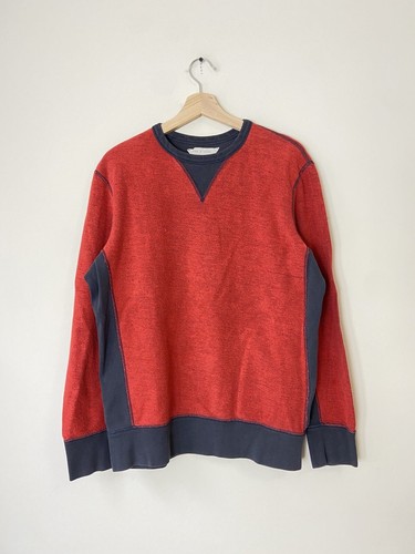 SUPREME Vintage Rag & Bone Reversible Red Grey Crewneck Sweatshirt   Medium