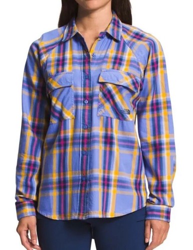 The North Face Set Up Camp Flannel Shirt Womens Medium New Fast Ship