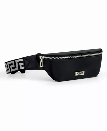 Versace Cologne Fragrance Belt Bag Black Waist Travel Fanny Pack New Authentic