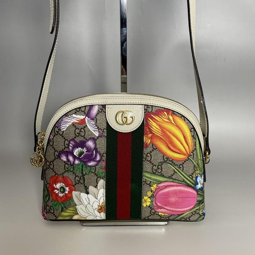 Gucci Extremely GG Flora Ophidia Shelley Shoulder Bag Gift present 0709b