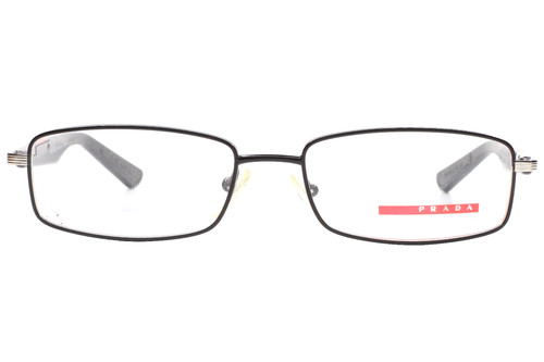 PRADA EYEWEAR Prada VPS54B Black Silver Metal Designer Luxury Italy Eyeglasses 52 16 140mm