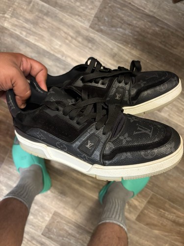 LOUIS VUITTON TRAINER Louis Vuitton Black Monogram Trainers Size 8us