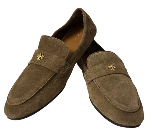 Tory Burch River Rock Ballet Loafer Flats Women’s Size 7 Suede Taupe Slip On