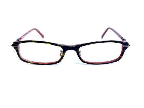 Valentino Brown Green Red Rectangle Frame Eyeglasses Italy 5497 0Q03 51 17 130