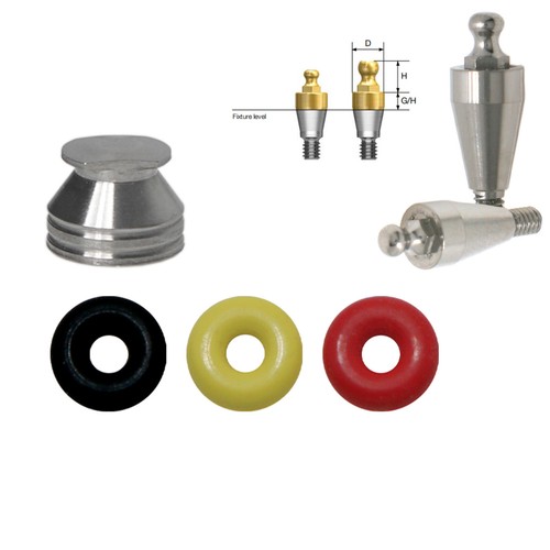 Hiossen Stud Abutment Locator Mini Ball Attachment Processing Retention Cap Set