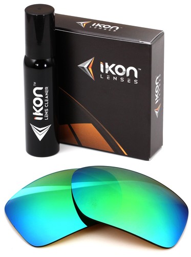 Polarized IKON Iridium Replacement Lenses For Oakley Big Taco   Emerald Green