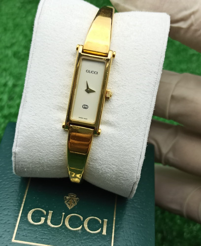 OROLOGIO GUCCI 1500 L LUSSO ORIGINALE VINTAGE LADY QUADRANTE RETTANGOLARE SVIZZERO ANNI 90 MOLTO RARO