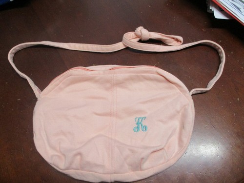 STATE BAGS FAY SWAFFORD PEACH SHOULDER PURSE BAG IN 100% COTTON W TURQUOISE K SUPER SOFT