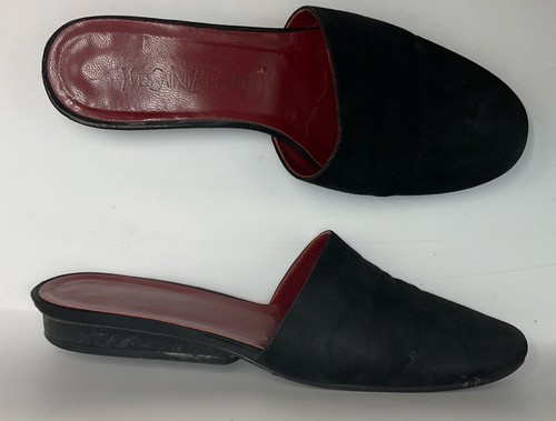 Yves Saint Laurent YSL Vintage Women Black Slip On size 6