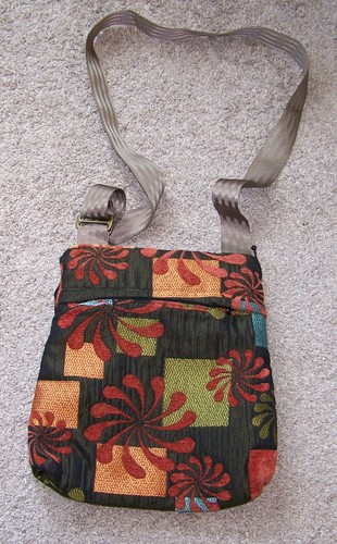 STATE BAGS Wild West tapestry crossbody purse fabric Boulder USA geometric green rust