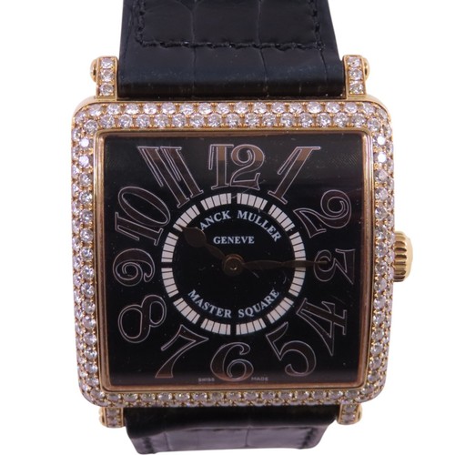 FRANCK MULLER Master Square After Dia 6002MQZRELV Watch 18K PG Leather Belt