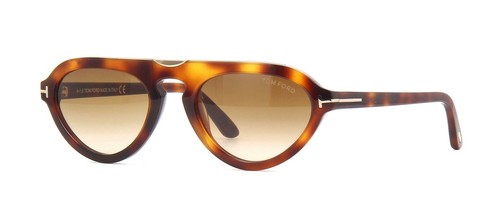 Tom Ford MILO 02 FT 0737 Blonde Havana Brown Amber Shaded (53F) Sunglasses